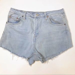 Wild Fable Light Wash Cut Off Denim High Rise Jean Shorts